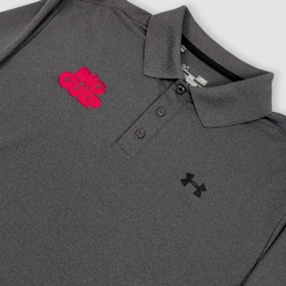 7-Eleven Under Armour Big Gulp Employee Polo Shirt Men's Large Gray Uniform